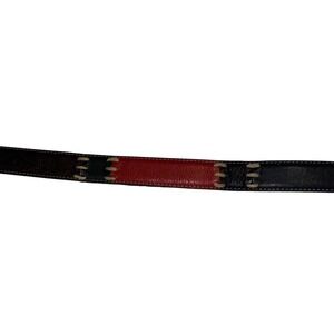 Dockers Womens Leather Belt Sz S Multi-Colored‎ Patchwork Aztec boho biker y2k